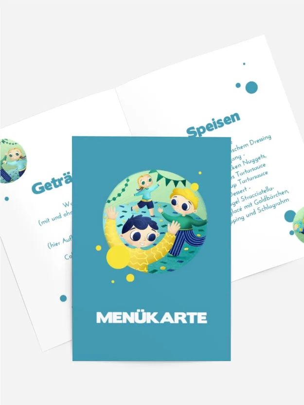 Menükarte Geburtstag Lustiges Spiel