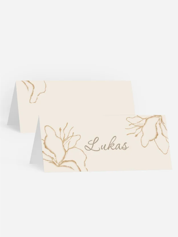 Tischkarte Geburtstag Muster aus Blumen Tischkarte Geburtstag Muster aus Blumen