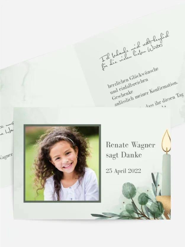 Dankeskarte Konfirmation Fröhliches Bekennen Dankeskarte Konfirmation Fröhliches Bekennen