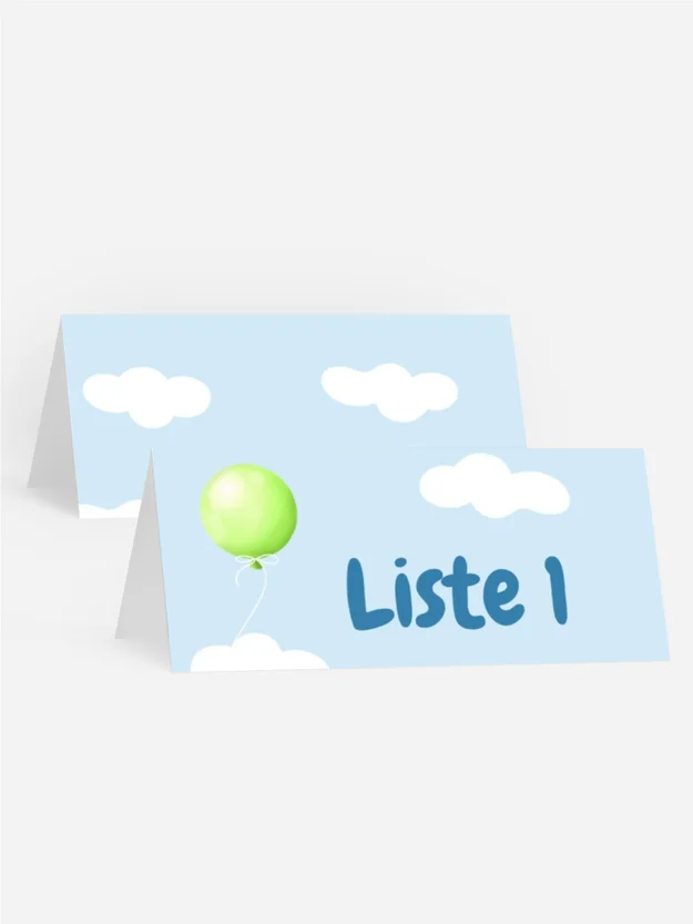 Tischkarte Geburtstag Tanzbärchen