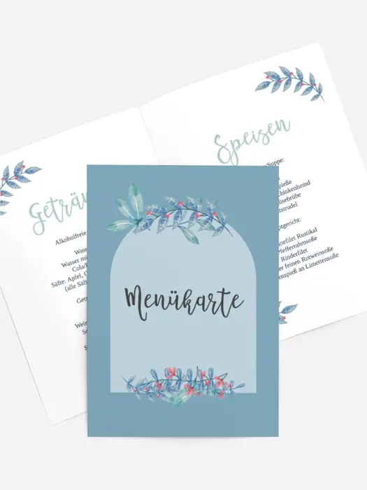 Menükarte Konfirmation Heiliger Bogen