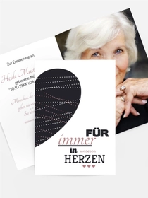 Sterbebildkarte Herz Sterbebildkarte Herz