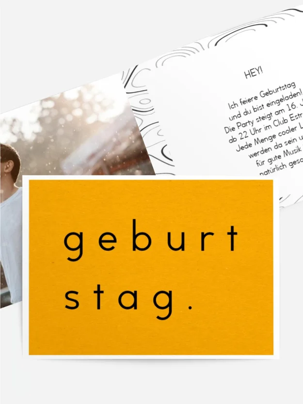 Geburtstagseinladung Auffällig