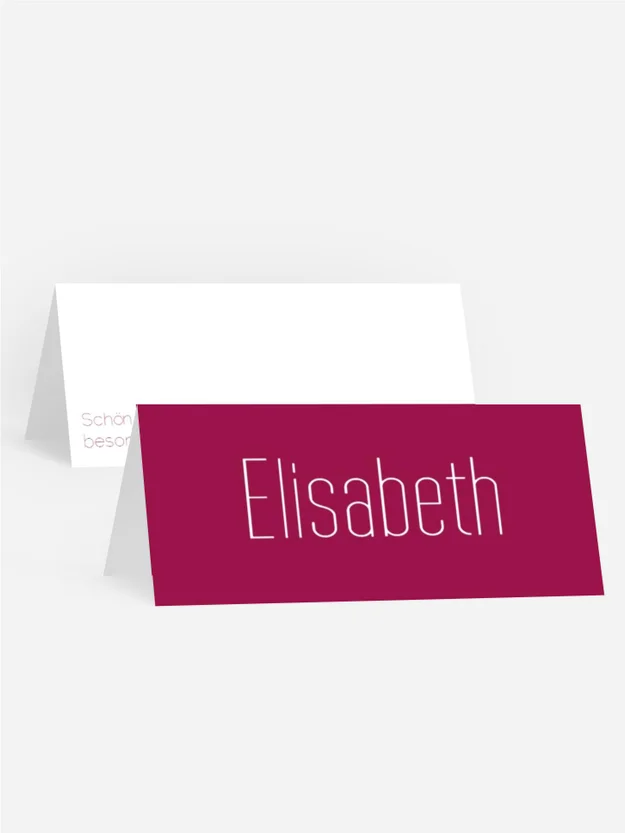 Tischkarte Lila Hochzeit