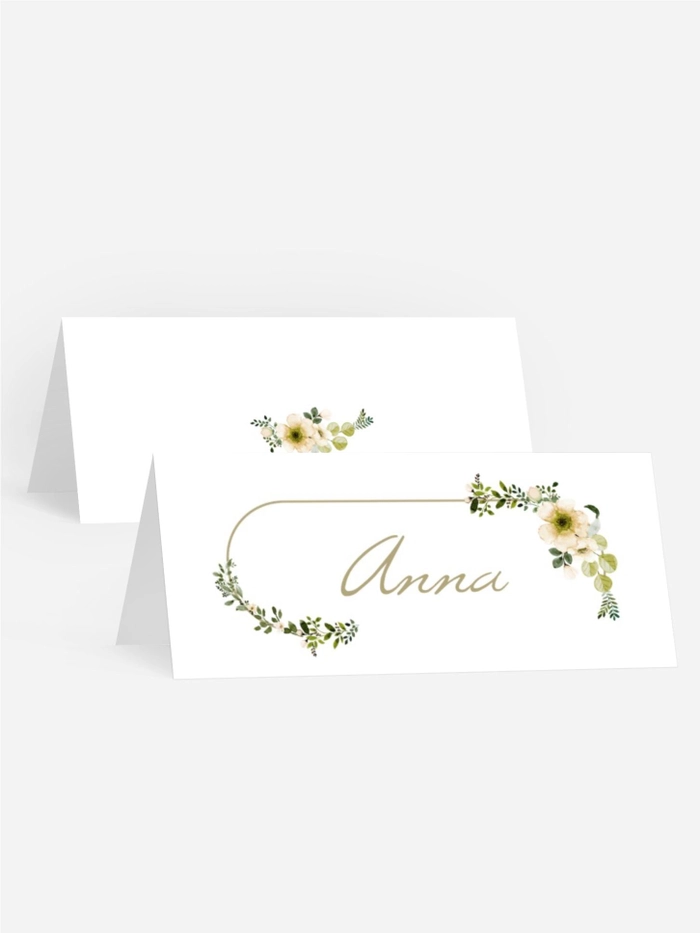 Tischkarte Konfirmation Mit Blumen verschlungen Tischkarte Konfirmation Mit Blumen verschlungen
