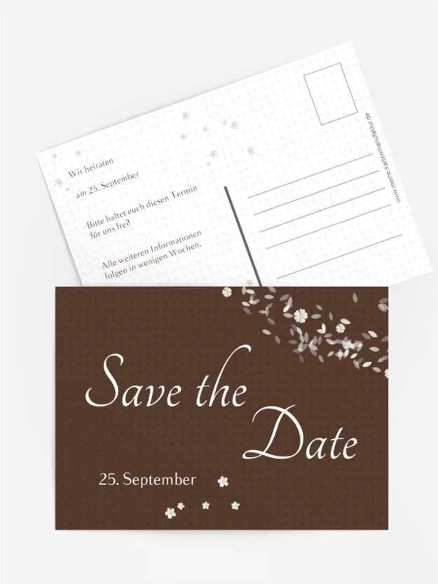 Save the Date Karte romantic flower