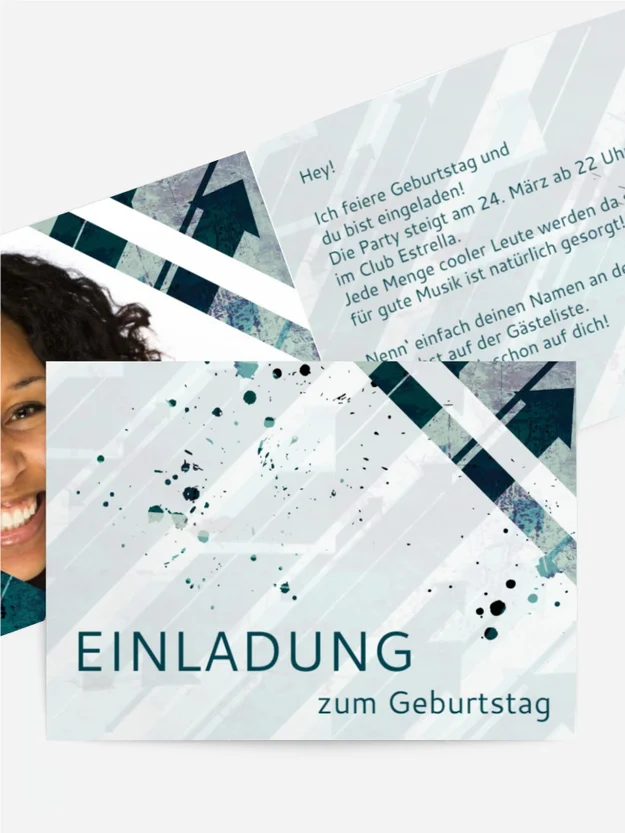 Einladung zum Geburtstag Direction Foto