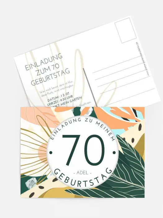 Geburtstagseinladung Blumenfeld