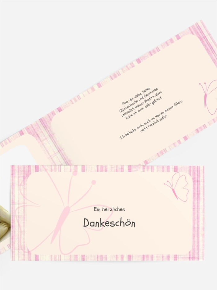 Dankeskarte Konfirmation Butterfly 2 Dankeskarte Konfirmation Butterfly 2