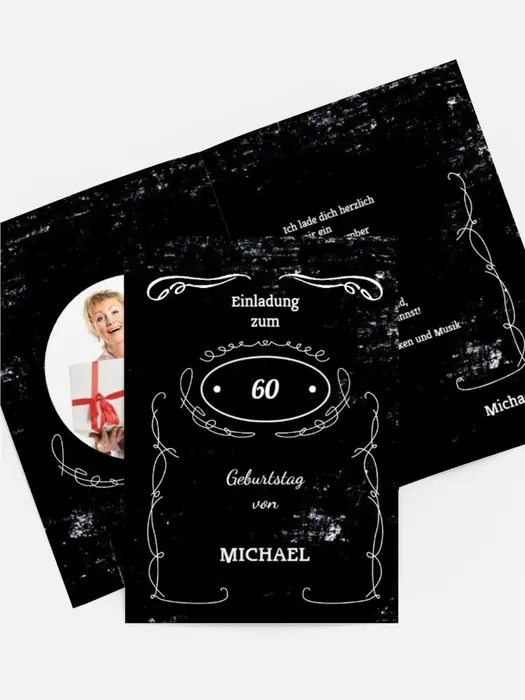 Geburtstagseinladung 60 Jackcard Foto