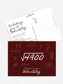 Geburtstagseinladung Einfache Mathematik