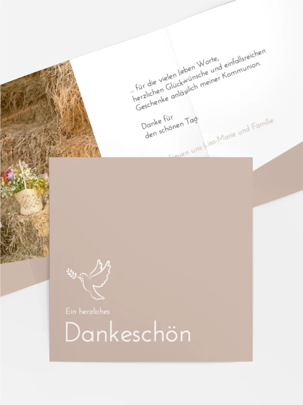 Dankeskarte Firmung Sanfter Tanz Dankeskarte Firmung Sanfter Tanz