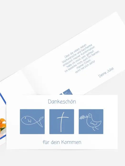 Dankeskarte Konfirmation_Triple