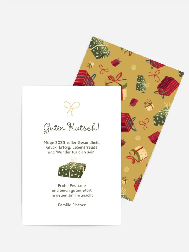 Neujahrskarte Geschenkzeit Neujahrskarte Geschenkzeit