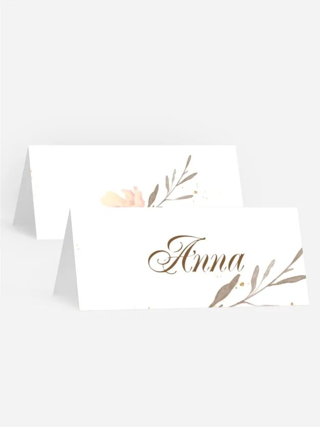 Tischkarte Geburtstag Dezentes Pflanzenglück