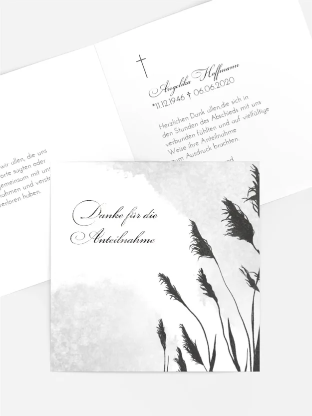 Trauerdanksagung Schilfufer