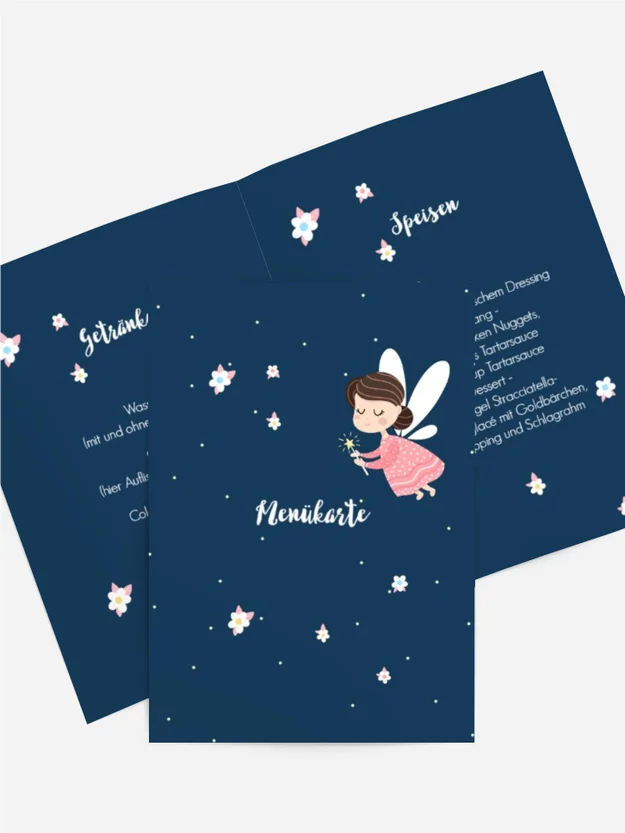 Menükarte Geburtstag Feenzauber Menükarte Geburtstag Feenzauber