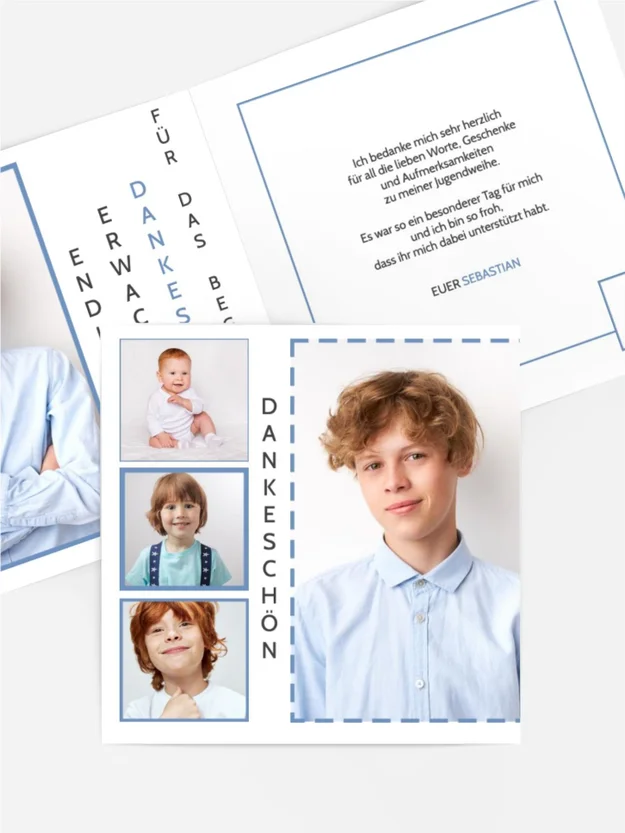 Dankeskarte Jugendweihe Rahmenfreude