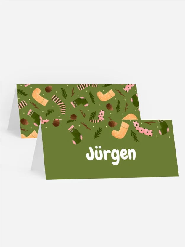 Tischkarte Weihnachten Ein warmes Geschenk