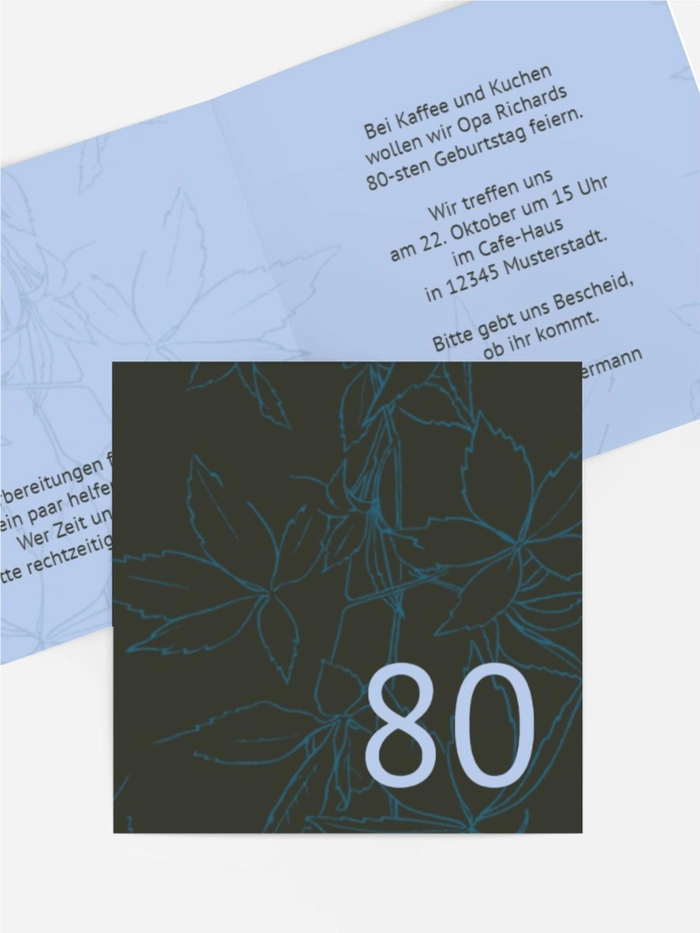 Geburtstagseinladung Herbst 80 Geburtstagseinladung Herbst 80