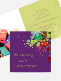 Geburtstag Einladung Farbenspiel Foto
