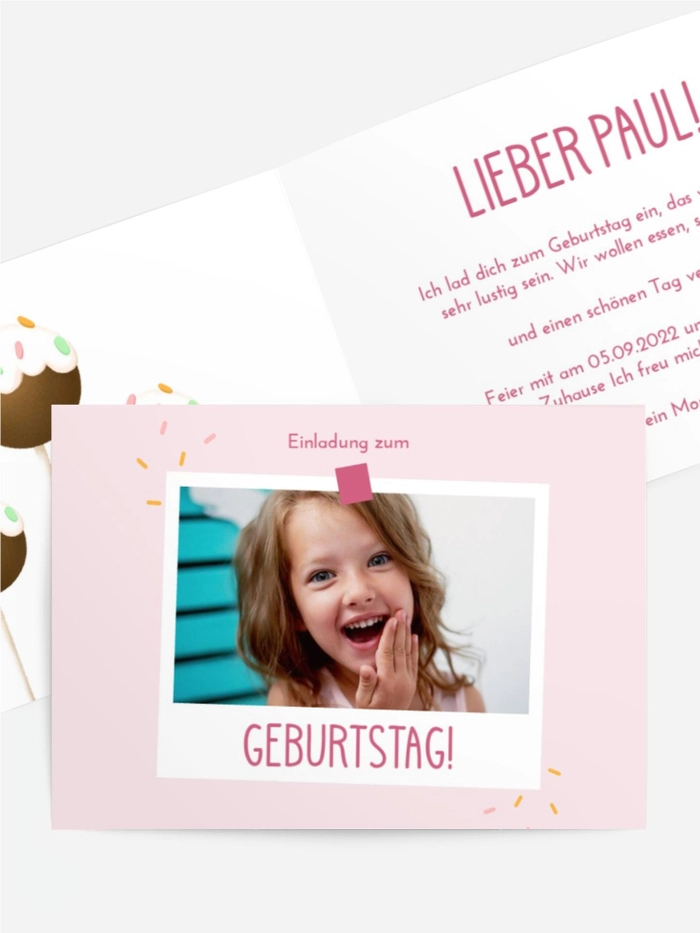 Geburtstagseinladung Naschkatze Geburtstagseinladung Naschkatze