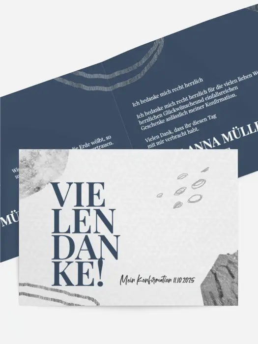 Dankeskarte Konfirmation Felsen des Himmels