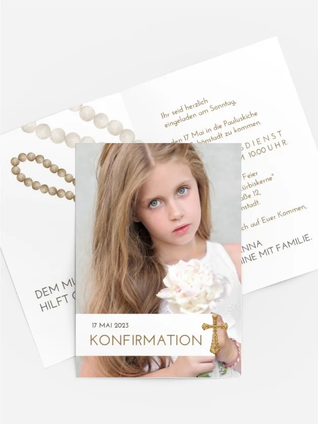 Einladungskarte Konfirmation Heilige Halskette Einladungskarte Konfirmation Heilige Halskette