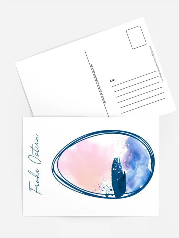 „Osterkarte Modernes Aquarell-Ei – Frohe Ostern“