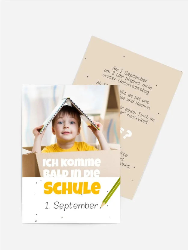 Einladungskarte Einschulung Bleistift