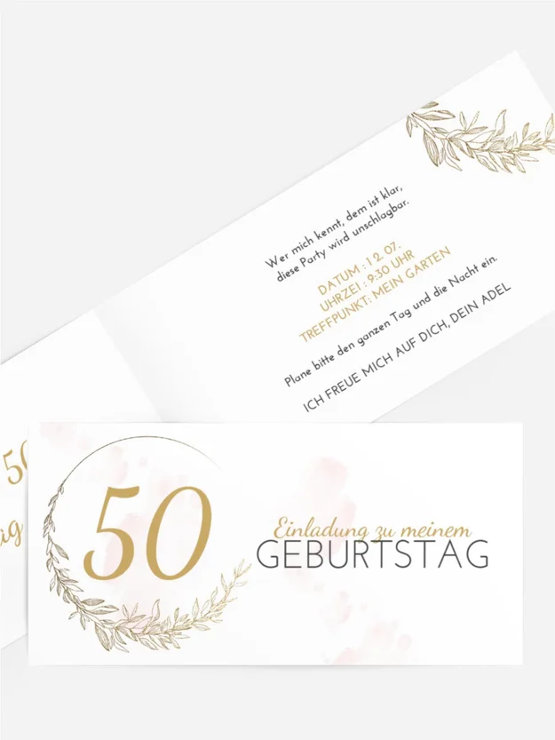 Geburtstagseinladung Goldener Kreis