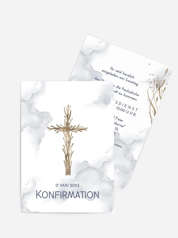 Einladungskarte Konfirmation  Magische Stiele