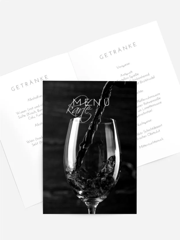 Menükarte Taufe Textspiel