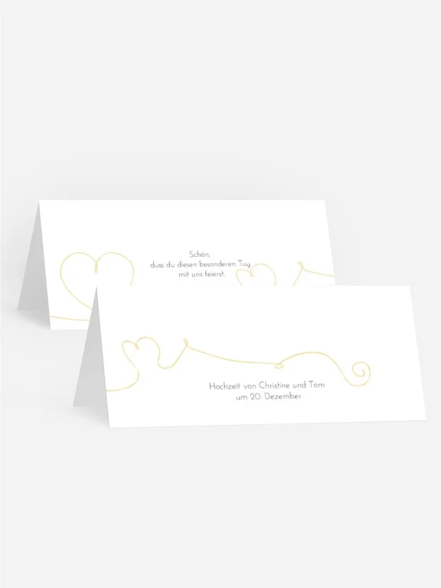 Tischkarte ewiges Band Tischkarte ewiges Band