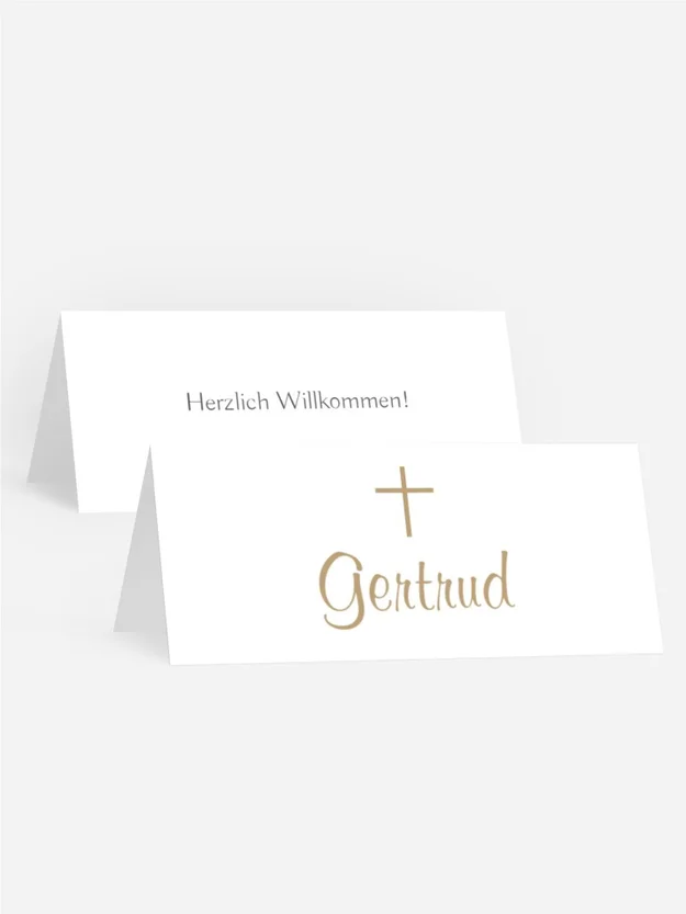 Tischkarte Kommunion Mercy