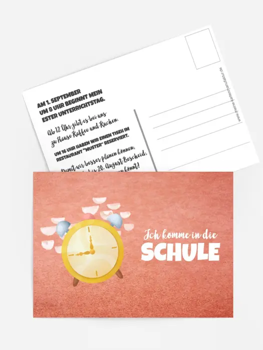 Einladungskarte Einschulung Unterricht