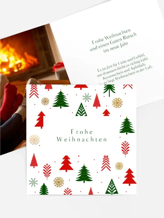 Bunte Weihnachtsbäum