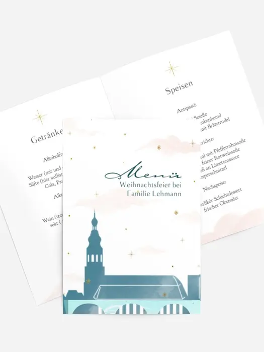Weihnachtsmenükarte Weihnachten in Heidelberg 3