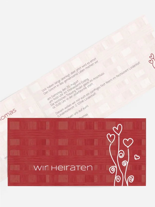 Hochzeitseinladung Liebestraum 2