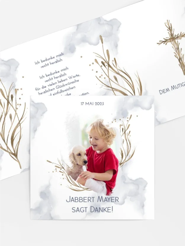 Dankeskarte Konfirmation  Magische Stiele