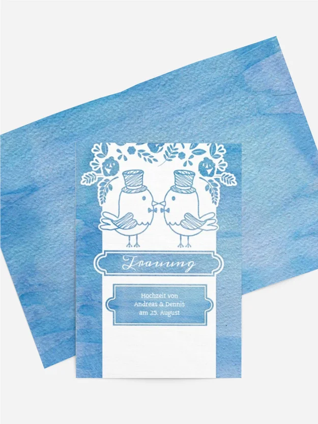 Kirchenheft Umschlag Vogelpaar Zylinder Kirchenheft Umschlag Vogelpaar Zylinder