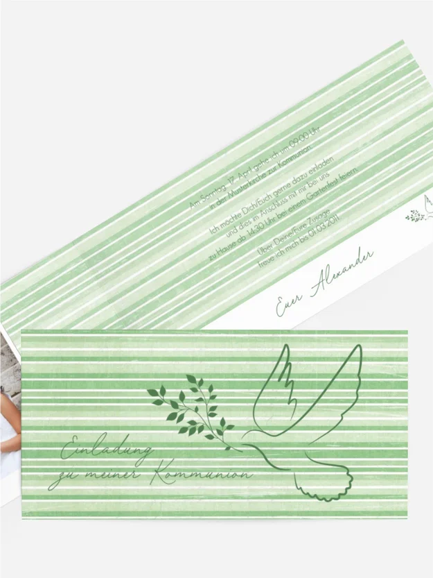 Einladungskarte Kommunion_Taube 2 Einladungskarte Kommunion_Taube 2