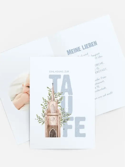 Einladungskarte Taufe Heilige Taufe
