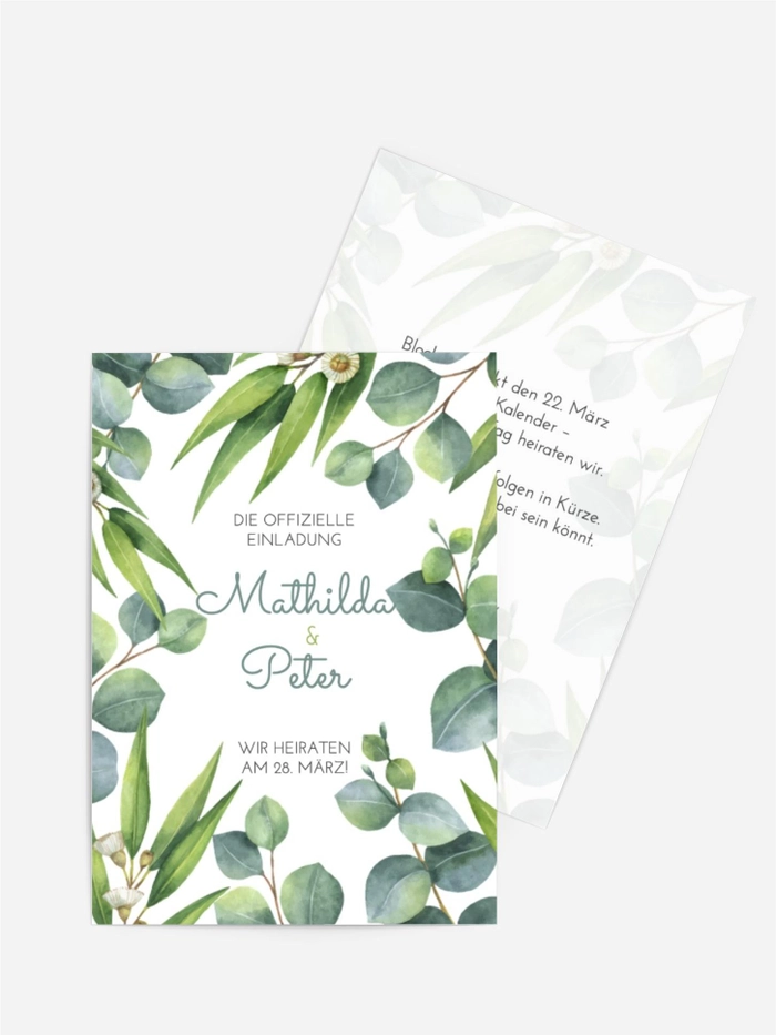 Save the Date Karte Hochzeitshain Save the Date Karte Hochzeitshain