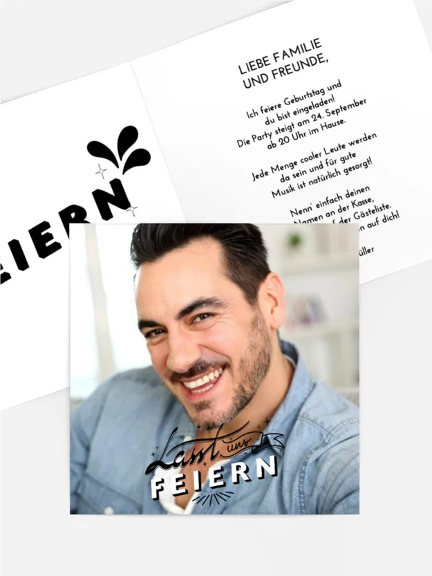 Geburtstagseinladung Font-Spiel