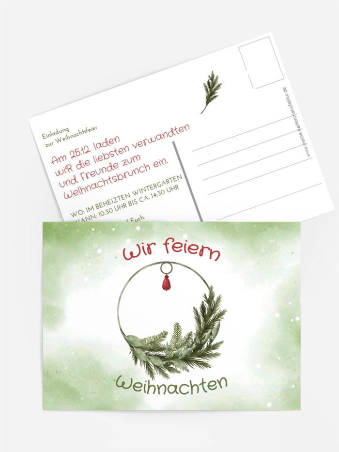 Einladung Weihnachten Weihnachtskugel Einladung Weihnachten Weihnachtskugel