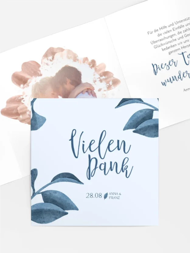 Dankeskarte Glück leuchtet Dankeskarte Glück leuchtet