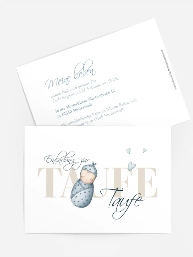 Einladungskarte Taufe Fröhliche Ereignisse