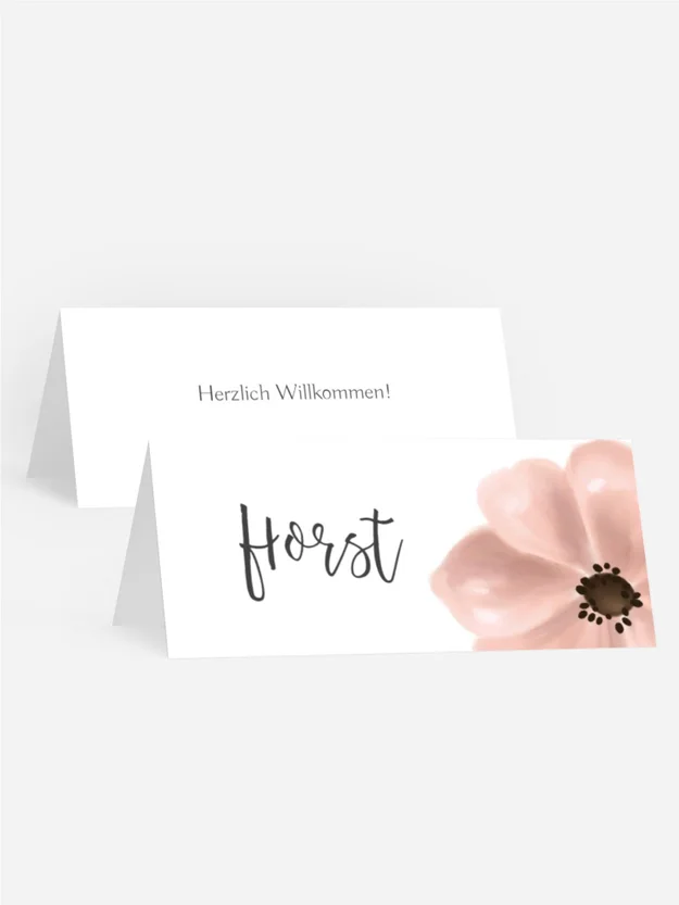 Tischkarte Kommunion Blütenzauber