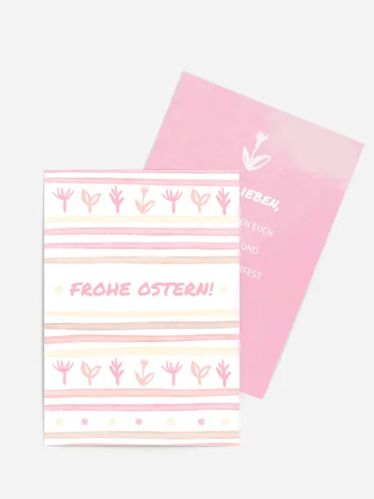 Osterkarte Osterbeet